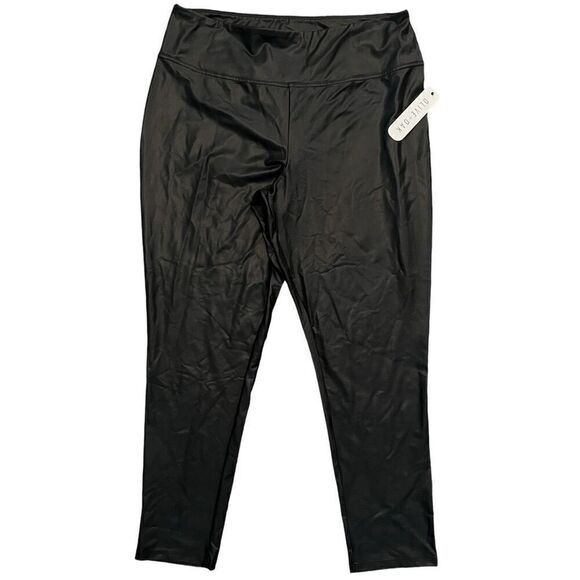 NWT OLIVE + OAK Black Faux Leather Legging Size XXL - Picture 2 of 8
